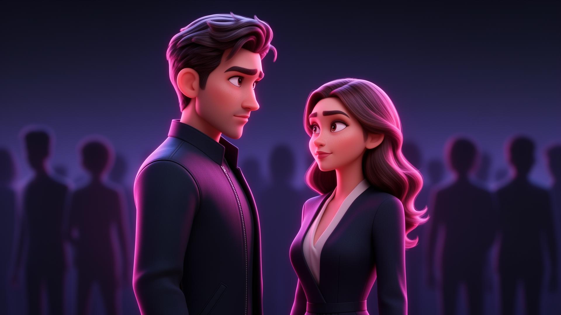 Stylish couple contemplating dating standards